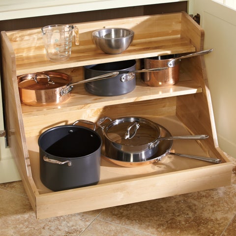 Base Pots and Pans Storage with Adjustable Drawer Dividers