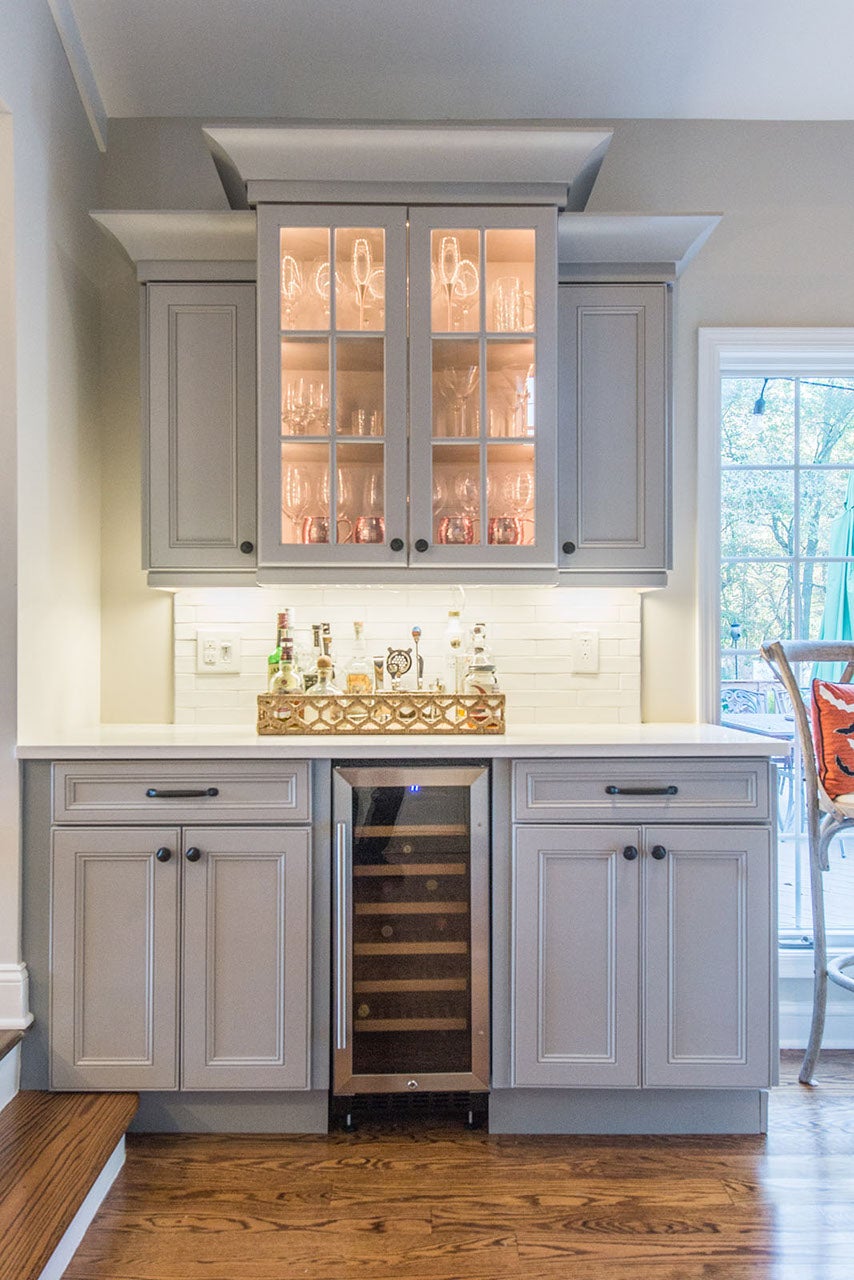 Bar style outlet cabinets