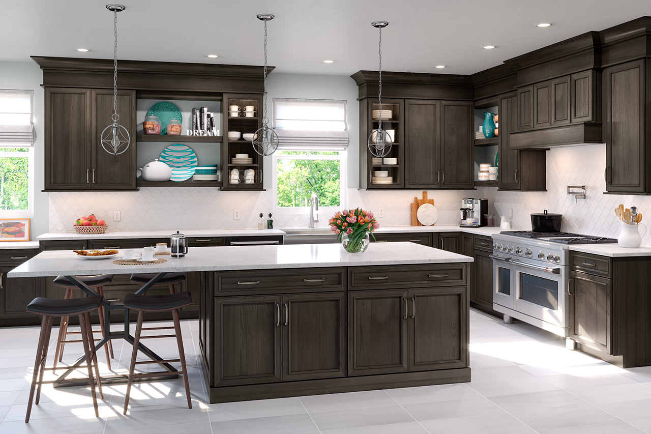 Multifunctional Maple Slate Cabinets - Waypoint Living Spaces